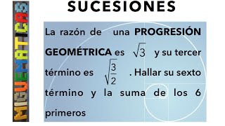 Problemas de sucesiones geométricas Ejemplo 2 [upl. by Caruso]