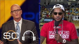 Carmelo Anthony Reveals Where Hes Found Peace This Offseason  SC with SVP  ESPN [upl. by Katsuyama164]