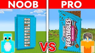 NOOB vs PRO FEASTABLES HOUSE Build Challenge in Minecraft [upl. by Aenaj]