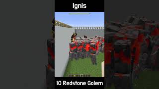 10 Redstone Golem Dungeons Content vs 1 Ignis LEnders Cataclysm  Minecraft Mob Battle [upl. by Nillok]