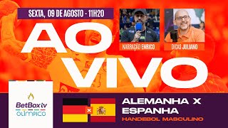 AO VIVO ALEMANHA X ESPANHA DICAS NO HANDEBOL MASCULINO  OLIMPÍADAS DE PARIS 2024  09082024 [upl. by Sylvanus]