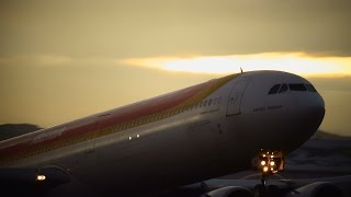 IBERIA Airbus A340642 ECJCY Despegue del Juan SantamaríaMROC [upl. by Ayanat]