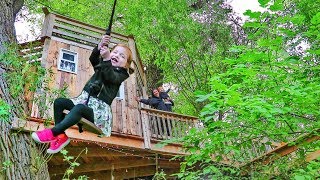 Adley 45ft Treehouse tour and SWING [upl. by Hsenid]