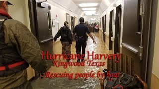 Hurricane Harvey flooding rescues in Kingwood Texas [upl. by Niuq488]