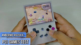 Retro handheld Anbernic Rg35xx ps1 games test  retroarch [upl. by Ettenwahs]