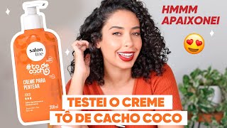 TESTEI O CREME TO DE CACHO COCO DA SALON LINE  FINALIZAÇÃO E DAY AFTER  JULIANA LOUISE [upl. by Anya]