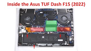 Upgrading Asus Tuf Dash F15 2022  SSD RAM amp Battery [upl. by Aneetsirhc]