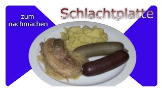 Schlachtplatte  Rezept für 2 Personen  zum selber kochen  Tutorial [upl. by Hedvige]