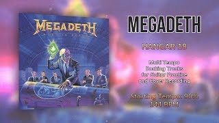 MEGADETH  Hangar 18  90 Tempo 144 BPM Backing Track [upl. by Nevear]