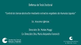 Defensa de Tesis Doctoral  Lic Azucena Iglesias [upl. by Sergias]