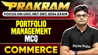 Portfolio Management MCQ for UGC NET Commerce  UGC NET Dec 2024  Saurabh Puri Sir [upl. by Abigale]