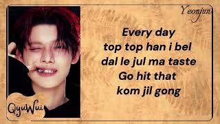 YEONJUN TXT GGUM EASY LYRICS [upl. by Marijane]