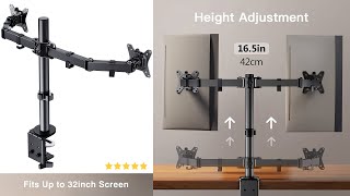 Ergear Dual Monitor Stand for 13 to 32inch Heavy Duty Fully Adjustable Monitor Stand for 2 Monitors [upl. by Mirisola]