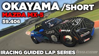 iRacing Okayama Short MX5  Guide Lap  Hot Lap  Setup  blap file  59406 [upl. by Kampmann]