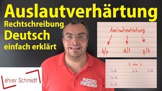 Auslautverhärtung dt  bp  gk  Deutsch  Rechtschreibung  Lehrerschmidt  einfach erklärt [upl. by Gerrard]