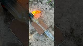 single mom show SURVIVAL skills to steam bad water in 2bottle bushcraft outdoor camping [upl. by Ikceb709]