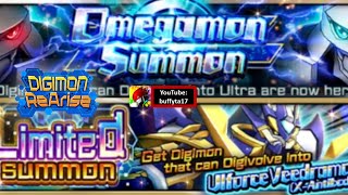 Digimon ReArise Global  Devoted UlforceVeedramon X and Omegamon MM Summons [upl. by Daisey]