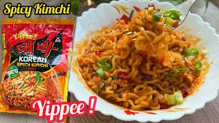 Yippee Korean Spicy Kimchi Style Noodles  New Yippee Korean Noodles Spicy Kimchi flavour [upl. by Luapsemaj]