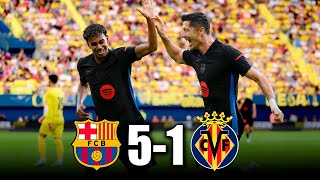 BARCELONA vs VILLAREAL 51  GOLES y RESUMEN del PARTIDO  LA LIGA 2024 [upl. by Sverre]