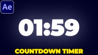 Countdown Timer Tutorial in After Effects [upl. by Cirted]