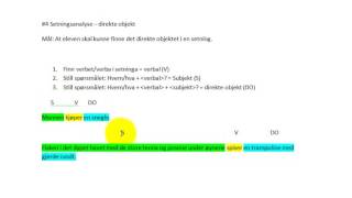 Setningsanalyse 4  direkte objekt [upl. by Thomsen714]