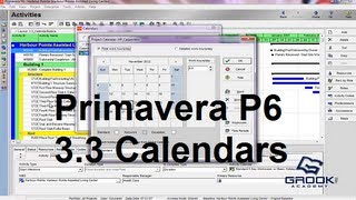 Primavera P6 33 Calendars Work hours and days [upl. by Aleras64]