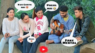 Fake Mental Singing Prank On Cute Girls  Amazing Bollywood Mashup With teamjhopdik [upl. by Aneerhs]