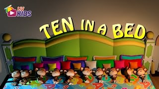 Ten In A Bed with Lyrics  LIV Kids Nursery Rhymes and Songs  HD [upl. by Okeim879]