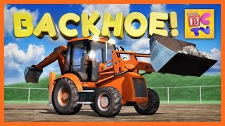 Learn About a Backhoe  Construction Vehicles for Children [upl. by Assanav]