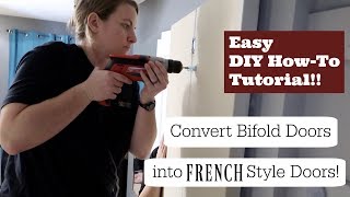 A Lesbian amp Her Toolbox How to Convert Bifold Doors into French Style Doors [upl. by Alikahs]