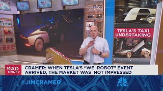 Jim Cramer talks Teslas disappointing robotaxi event [upl. by Pascal]