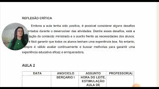 Explicação sobre o relatório de estágio Uninove pedagogia ead10 estágio [upl. by Llenrad]