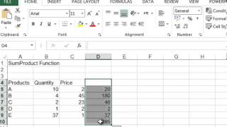 How to use sumproduct function in excel [upl. by Ikoek]