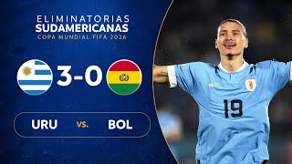 URUGUAY vs BOLIVIA 30  RESUMEN  ELIMINATORIAS SUDAMERICANAS  FECHA 6 [upl. by Anegue600]