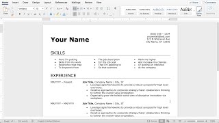 How to Make an Easy Resume in Microsoft Word latest [upl. by Annaert]