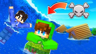 MASSIVE TSUNAMI in OMOCITY🌊🌊🌊  Minecraft Tagalog [upl. by Dimond293]