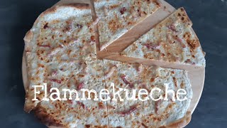 Flammekueche 👩‍🍳 tarte flambée alsacienne  Recette pas à pas  Fait maison [upl. by Ahsiliw720]