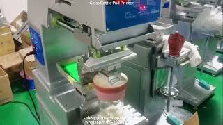 Glass Bottle Pad Printing Machine Glass Bottle Tampo Pad Printer [upl. by Idnir964]