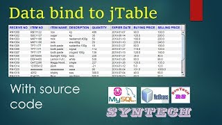 how to bind jtable from mysql database in netbeans  with source code [upl. by Ellerihs]