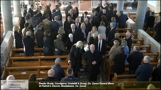 Peadar Brady Corragarry Cootehill amp Drung  Funeral Mass from St Patrick’s Church Maudabawn [upl. by Nanyt]