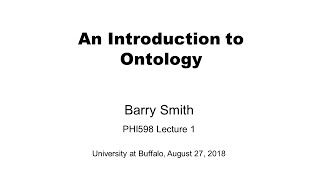 Applied Ontology  Lecture 1  Introduction to Ontology [upl. by Sackman466]