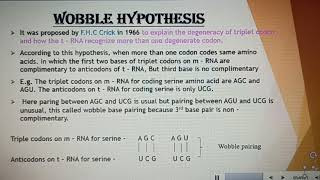 Wobble Hypothesis Molecular Basis of Inheritance  Class 12 Biology [upl. by Ylrebma]