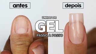 UNHAS DE GEL PASSO A PASSO FÁCIL E RÁPIDO [upl. by Edialeda309]