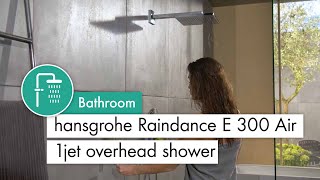 hansgrohe Raindance E 300 Air 1jet overhead shower with Metropol mixer lever handle [upl. by Belmonte70]