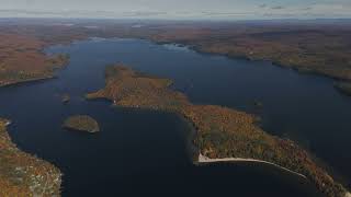 Lac Simon Aerial 4K UHD [upl. by Ahsienauq506]