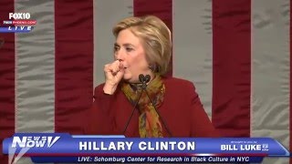 FNN Hillary Clintons SEVERE COUGHING FIT While Speaking in New York [upl. by Nyledaj]