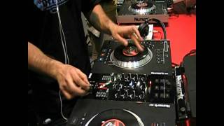 DJ M1 amp DJ SWITCH MUSIKMESSE 2009 Numark NS7 scratch demo [upl. by Anillehs681]