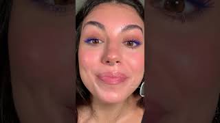 new trend maybe electric blue mascara looks insane makeup makeup shorts bluemascara [upl. by Mount290]