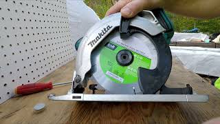 Makita circular saw blade change step by step amp EAB blade unboxing [upl. by Anirtac238]