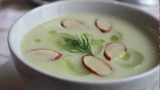 White Gazpacho Recipe  Chilled Summer Vegetable Soup [upl. by Yrbua42]